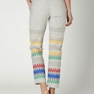 Anthropologie Stitched & Striped Pants by Cartonnier